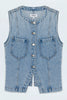 GIA FITTED COLLARLESS VEST