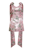 GITA LIGHT PINK BROCADE MINI DRESS