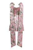 GITA LIGHT PINK BROCADE MINI DRESS