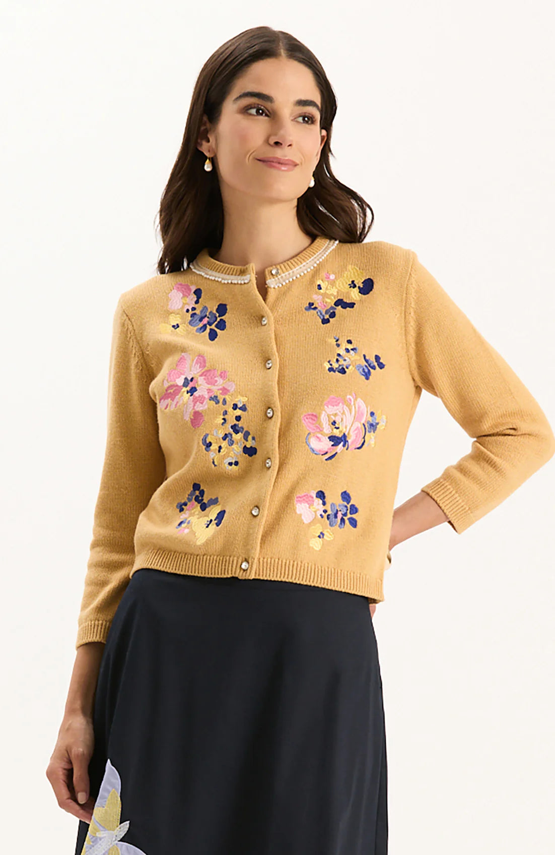 FLORA EMBROIDERED CARDIGAN