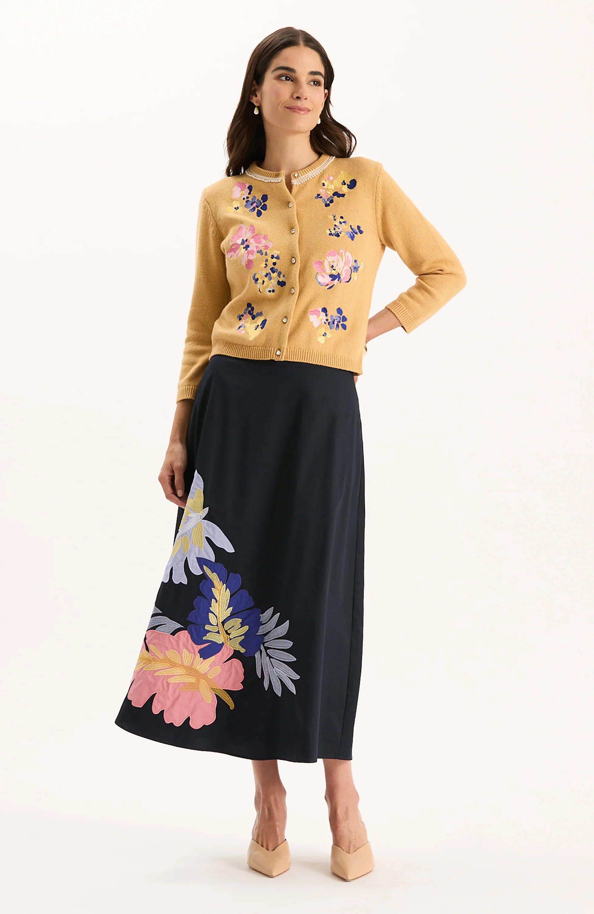 FLORA EMBROIDERED CARDIGAN