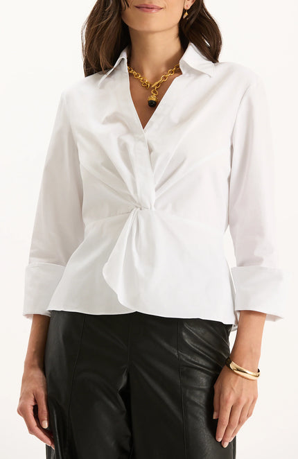 PAIGE COTTON TWISTED FRONT TOP