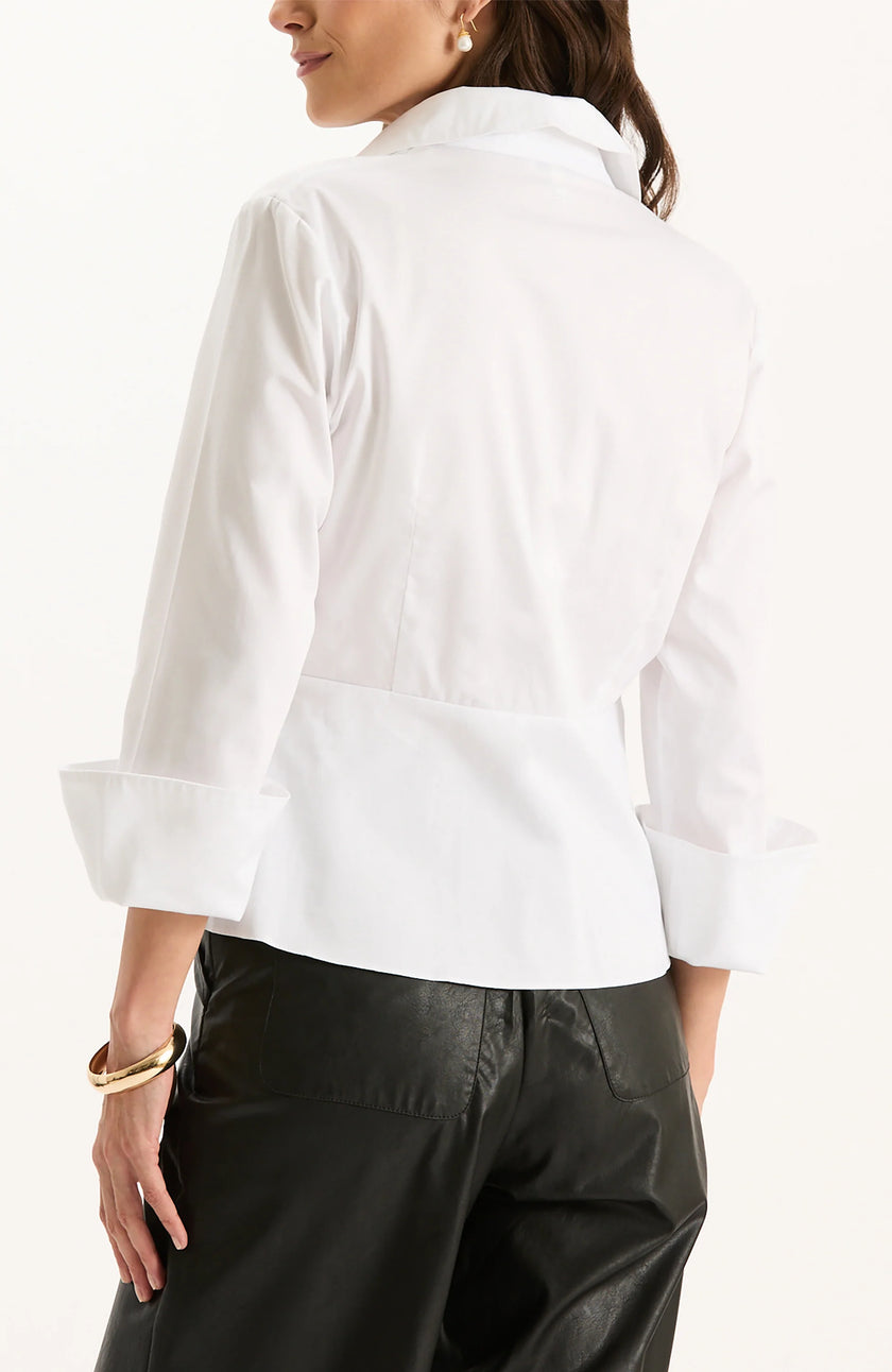 PAIGE COTTON TWISTED FRONT TOP