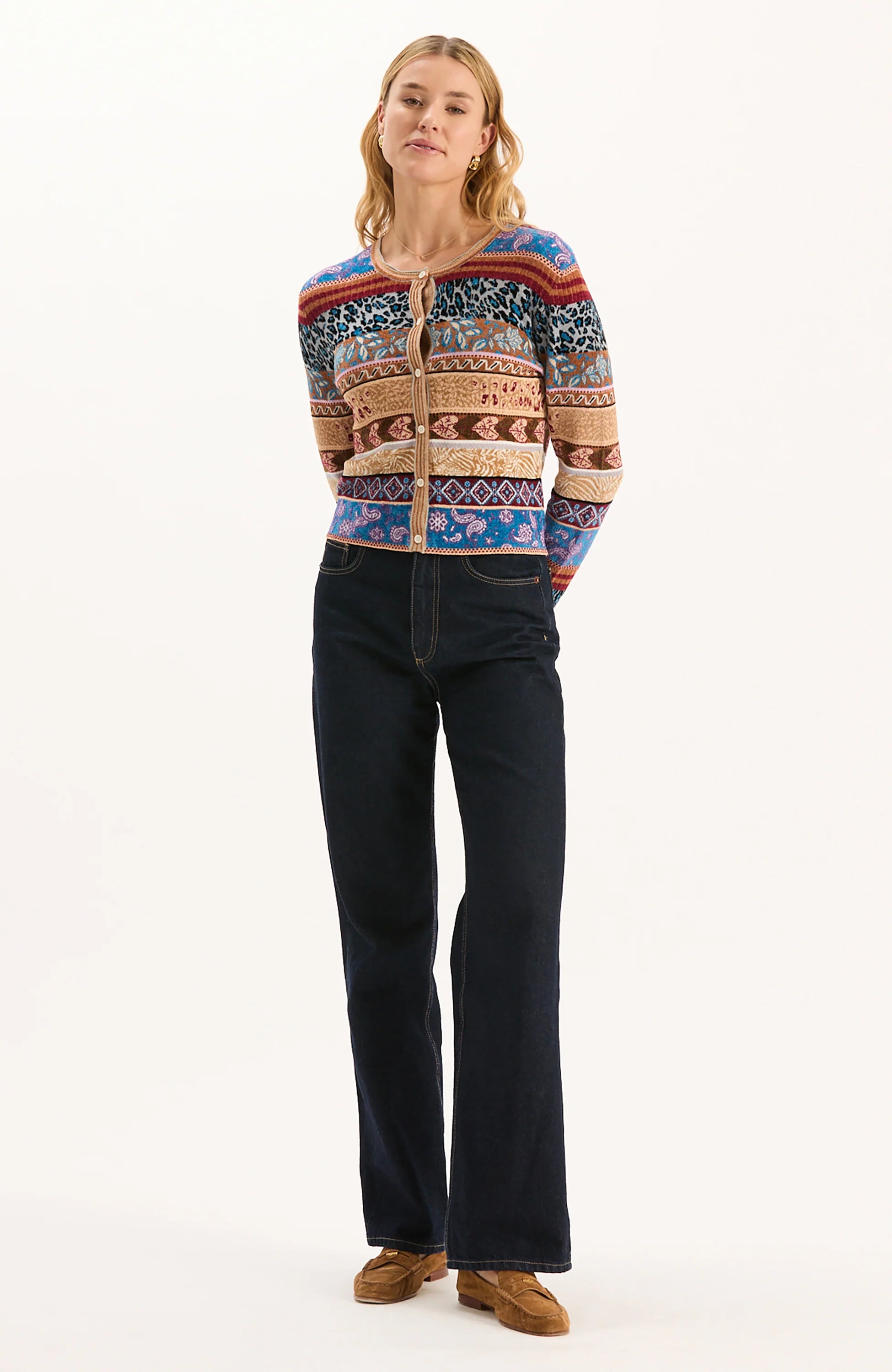 DANIELLA NOVELTY STITCH CARDIGAN