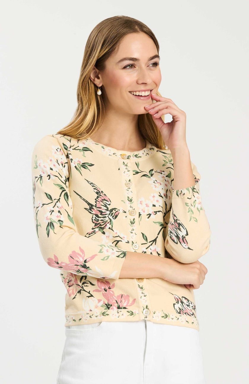 CINDY STARLING FLORAL CARDIGAN