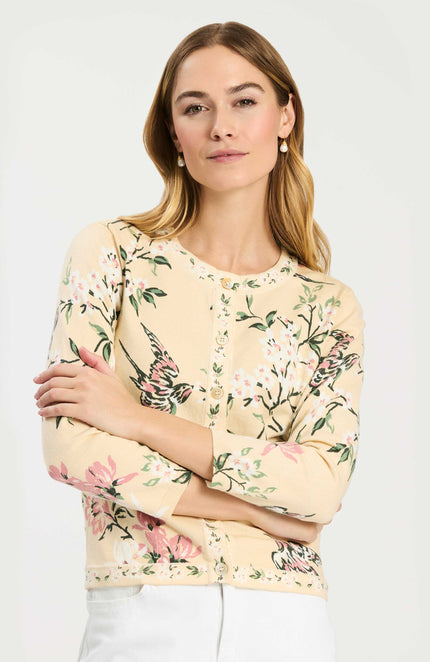 CINDY STARLING FLORAL CARDIGAN