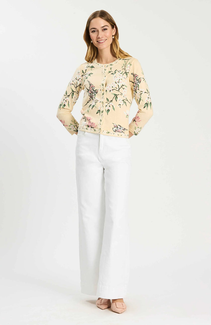 CINDY STARLING FLORAL CARDIGAN