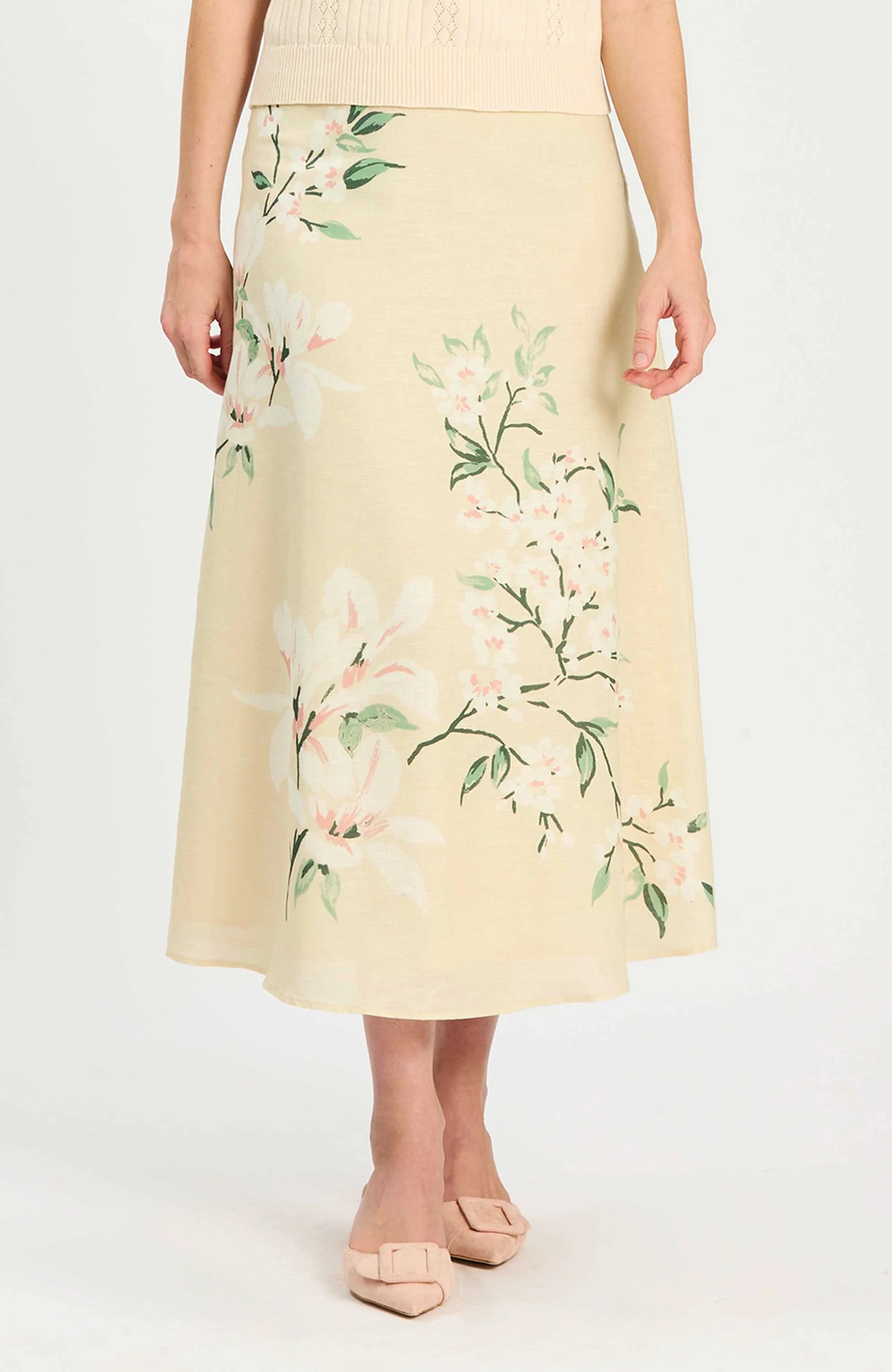 VALENTINA STARLING FLORAL SKIRT