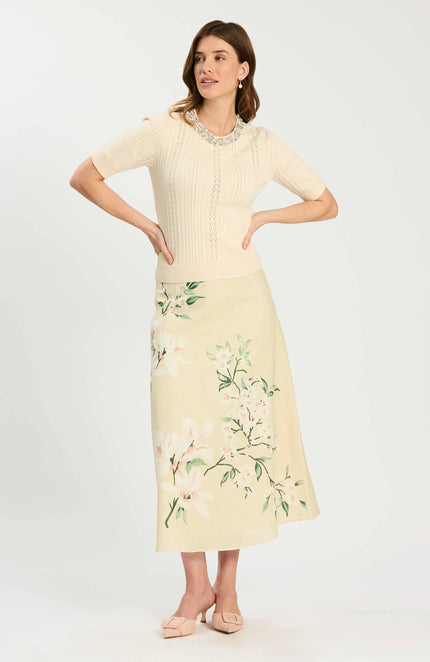 VALENTINA STARLING FLORAL SKIRT