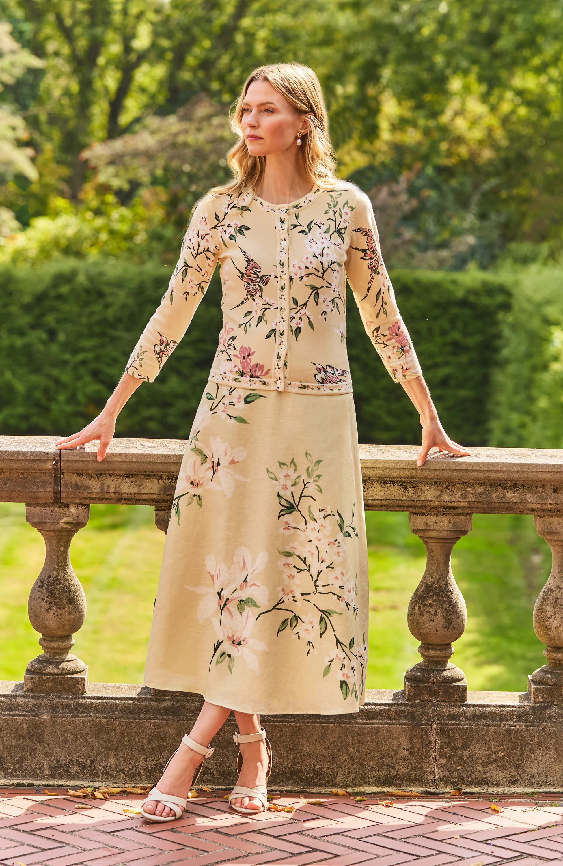 CINDY STARLING FLORAL CARDIGAN
