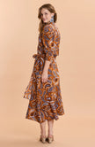 JULES SILK PAISLEY WRAP DRESS