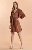 EVA FAUX SUEDE DRESS
