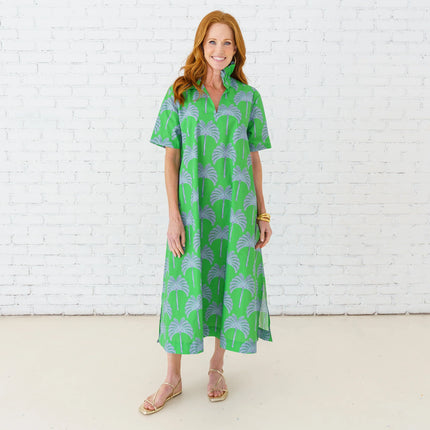 GEORGIA PALM DRESS GREEN
