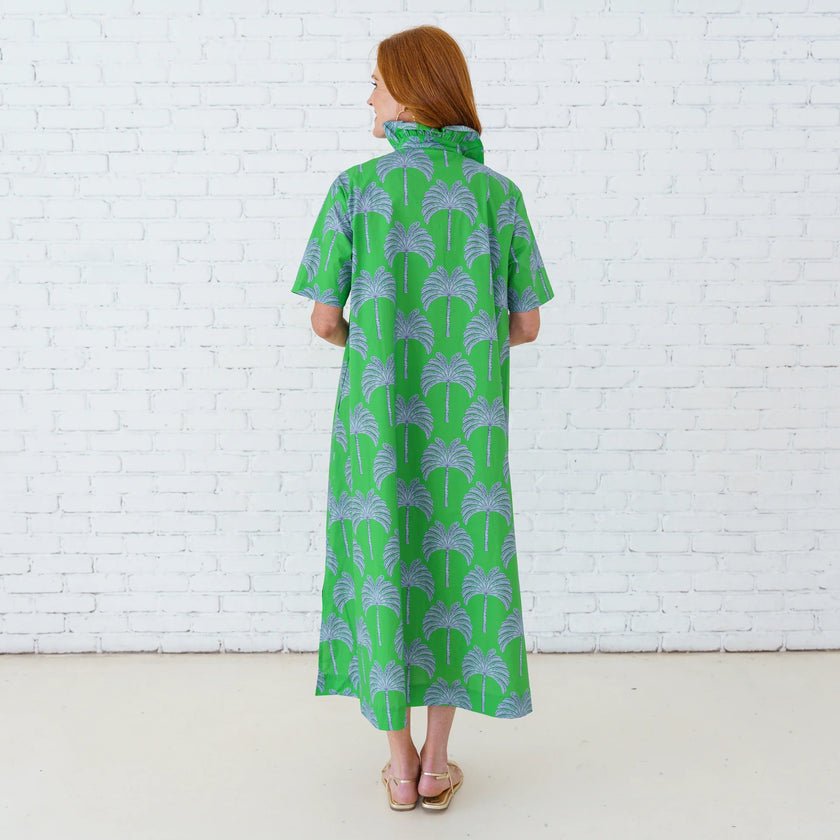 GEORGIA PALM DRESS GREEN