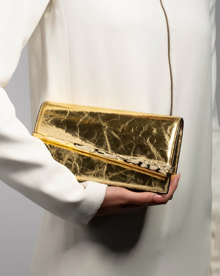GOLD ANGULAR CONVERTIBLE CROSSBODY BAG