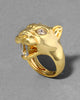 GOLD PANTHER VISAGE RING