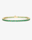 GRAND HEIRESS TENNIS BRACELET IN GOLD EMERALD