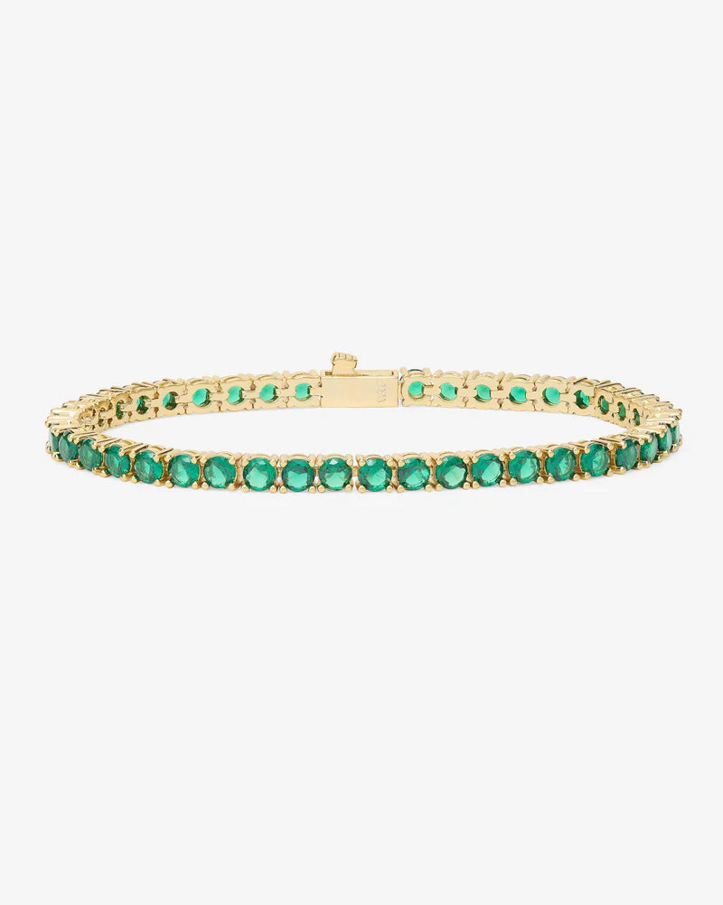 GRAND HEIRESS TENNIS BRACELET IN GOLD EMERALD