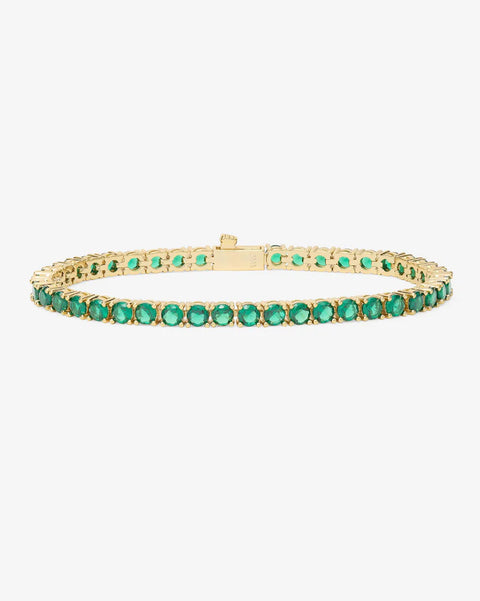 GRAND HEIRESS TENNIS BRACELET IN GOLD EMERALD