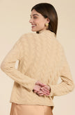 CASHMERE BASKETWEAVE SWEATER