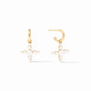 GUMDROP CROSS HOOP AND CHARM EARRING