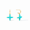 GUMDROP CROSS HOOP AND CHARM EARRING