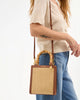 RAFFIA SHOPPER BAG WITH BAMBOO HANDLE
