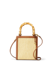 RAFFIA SHOPPER BAG WITH BAMBOO HANDLE