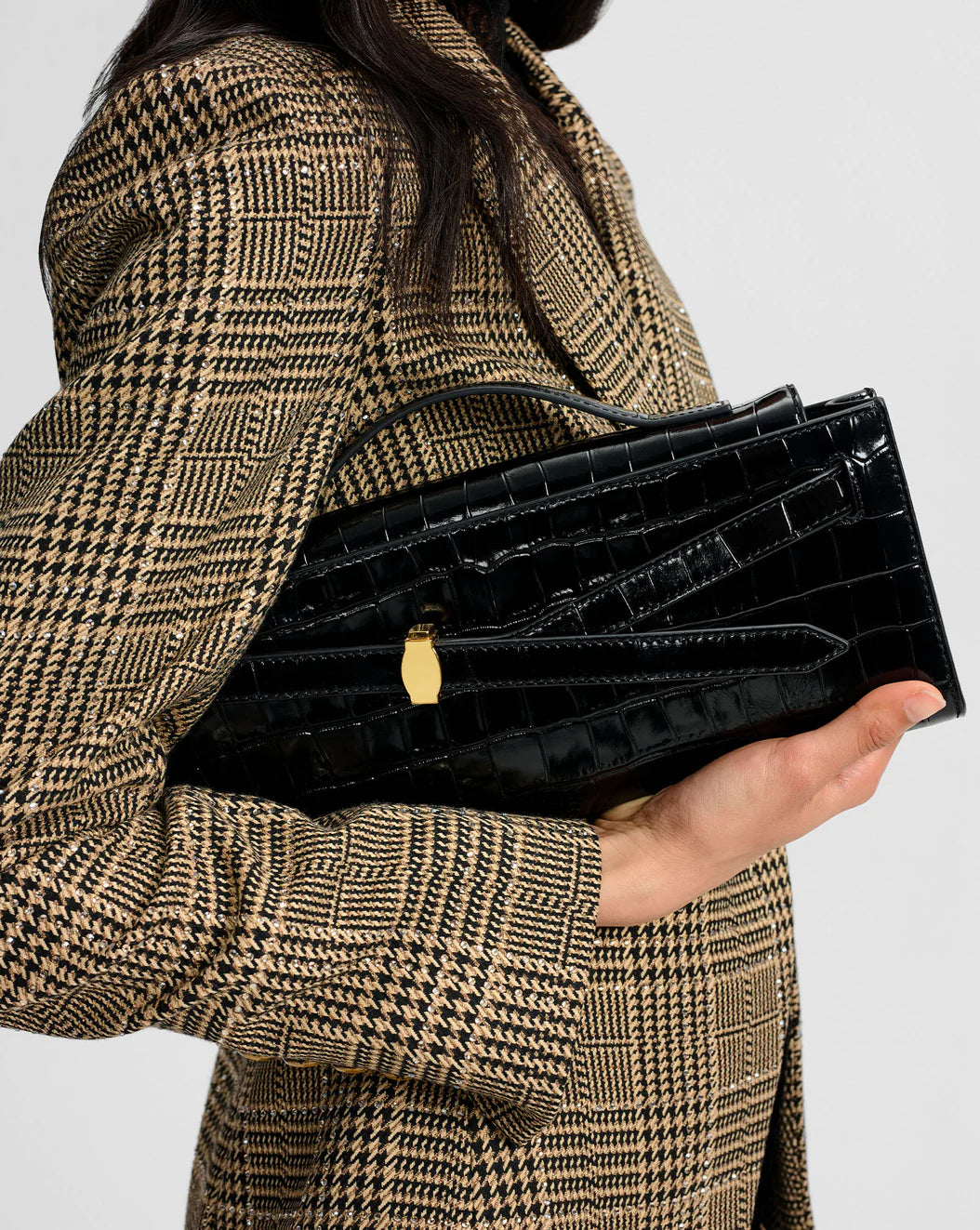CROC EMBOSSED DASH CLUTCH