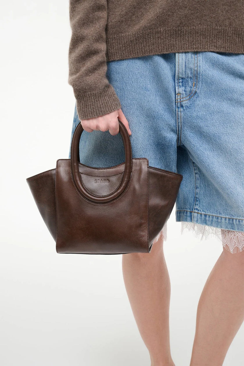 MAUDE MINI TOTE ESPRESSO DISTRESSED