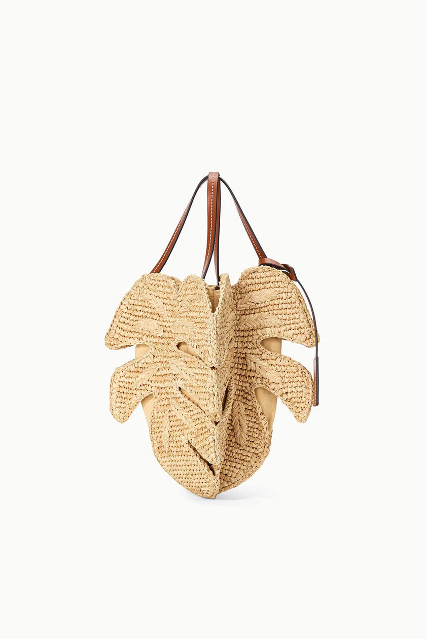 PALM RAFFIA BAG NATURAL TAN
