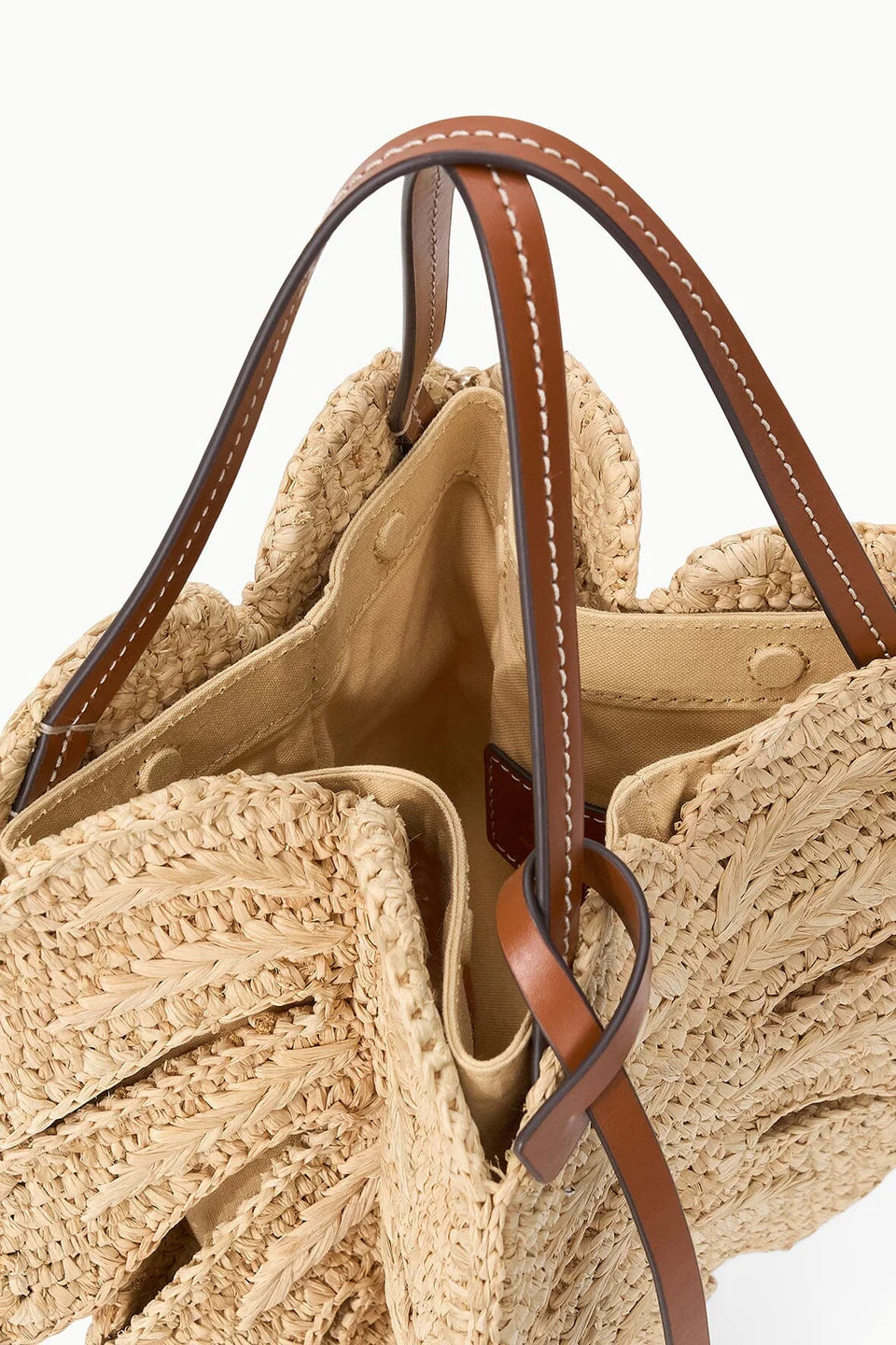 PALM RAFFIA BAG NATURAL TAN