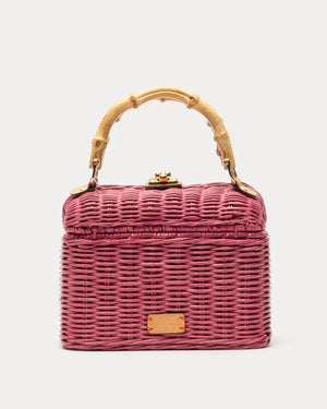 HANNAH LUNCHBOX WICKER WITH BAMBOO HANDLE