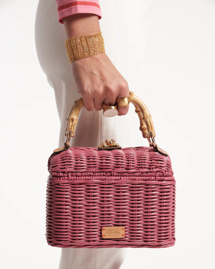 HANNAH LUNCHBOX WICKER WITH BAMBOO HANDLE