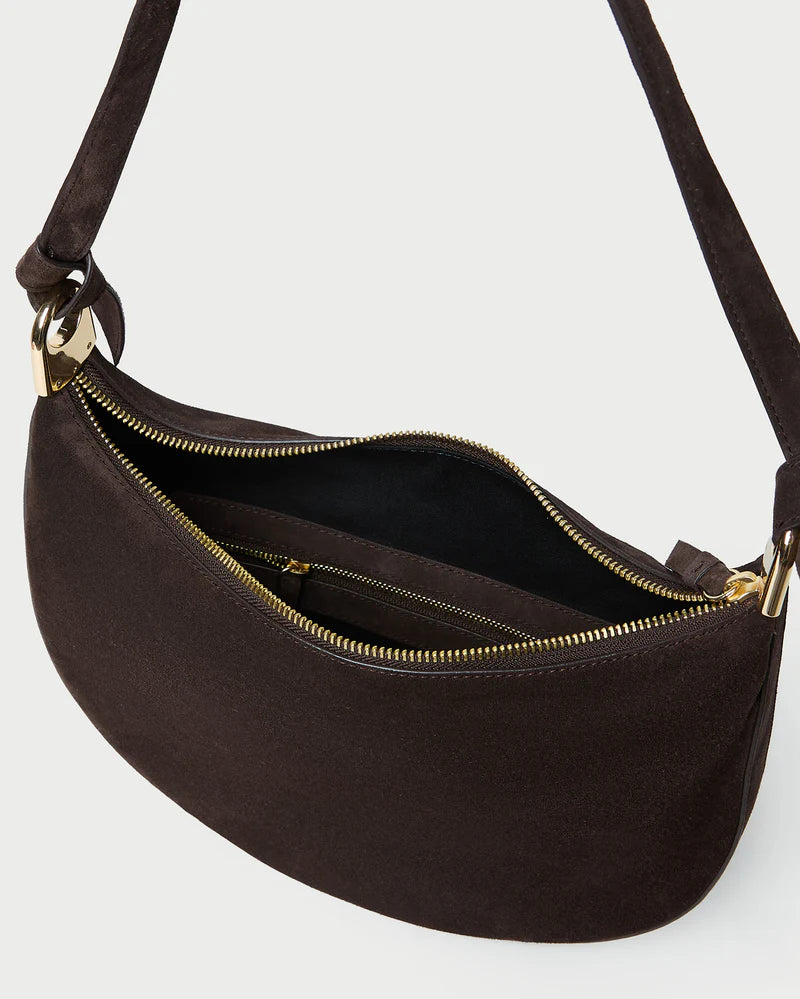 HARLOW SUEDE SHOULDER BAG