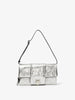 FLIP SHOULDER BAG IN METALLIC LACQUERED NYLON