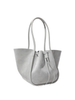 LARGE RUCHED TOTE IN SUEDE