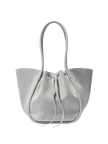 LARGE RUCHED TOTE IN SUEDE