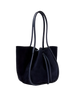 LARGE RUCHED TOTE IN SUEDE