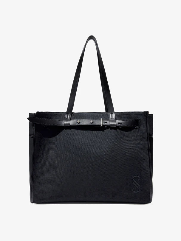 BELTED TOTE IN CANVAS