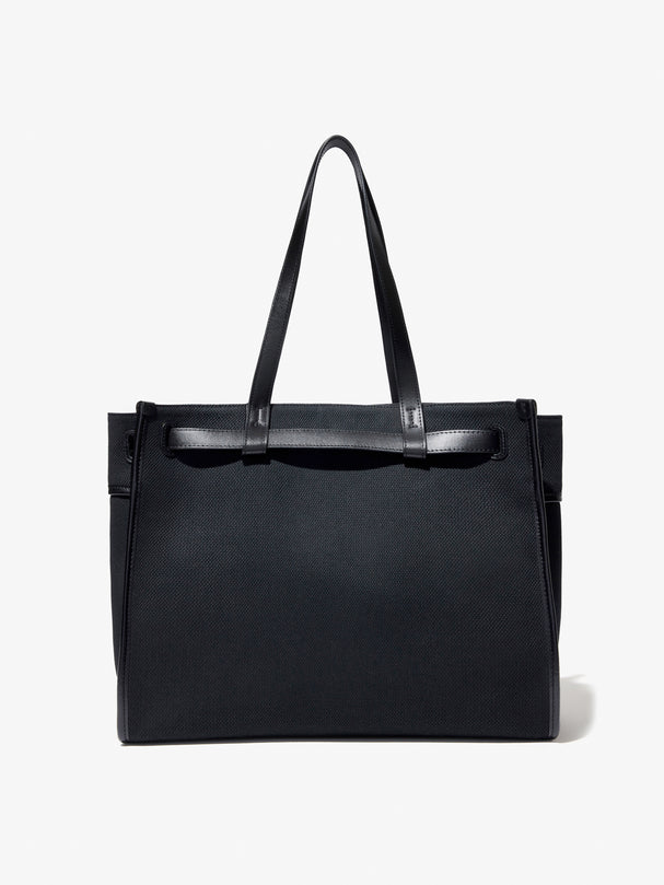 BELTED TOTE IN CANVAS