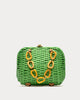 HEN PEONY WICKER BASKET BAG