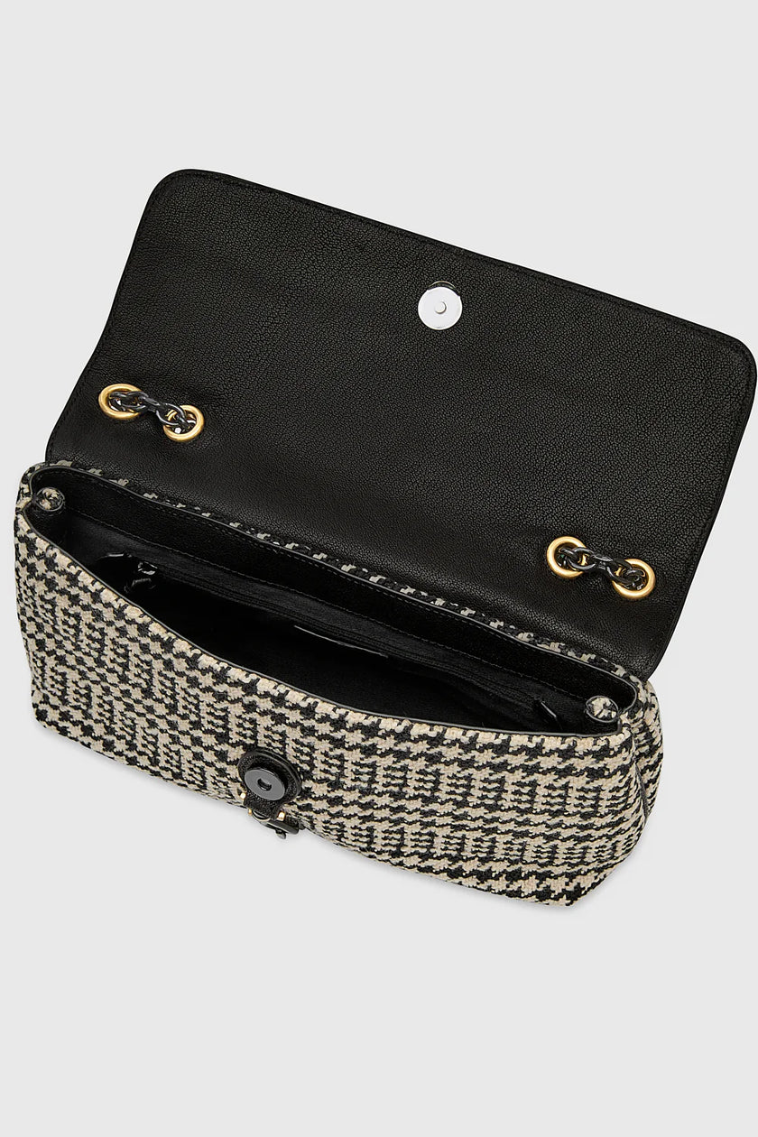 EDIE MEDIUM CROSSBODY HOUNDSTOOTH