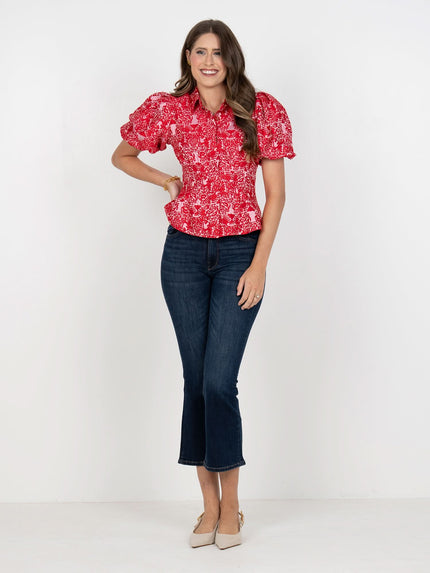 BRITT TOP CHEEKY CHEETAH