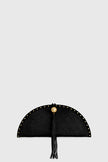 HALF MOON CLUTCH WITH MICRO STUDS