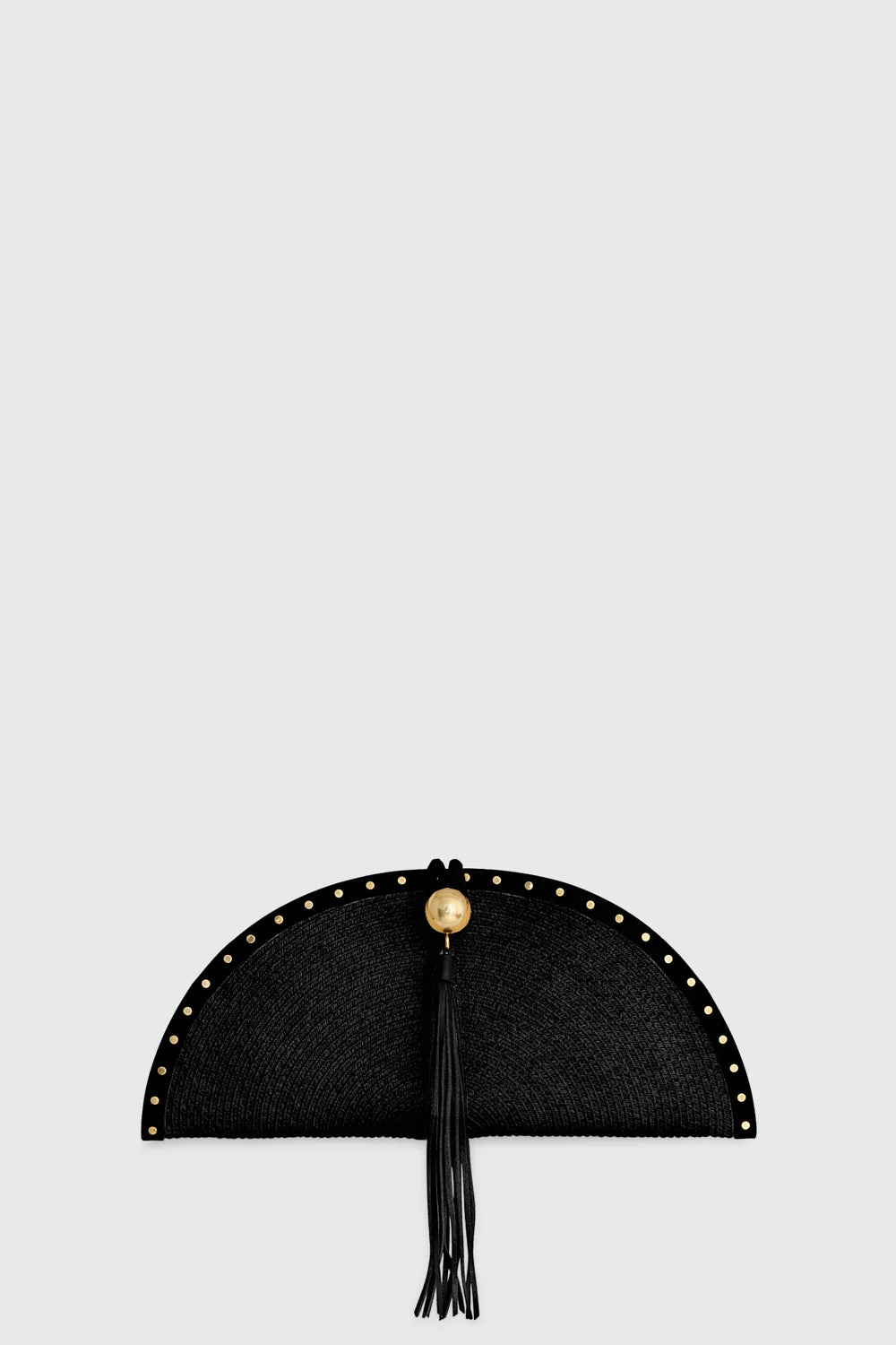 HALF MOON CLUTCH WITH MICRO STUDS