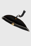 HALF MOON CLUTCH WITH MICRO STUDS