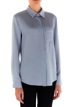 SILK BUTTON UP BLOUSE