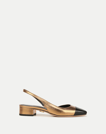 CECILE LATHER CAP TOE SLINGBACK