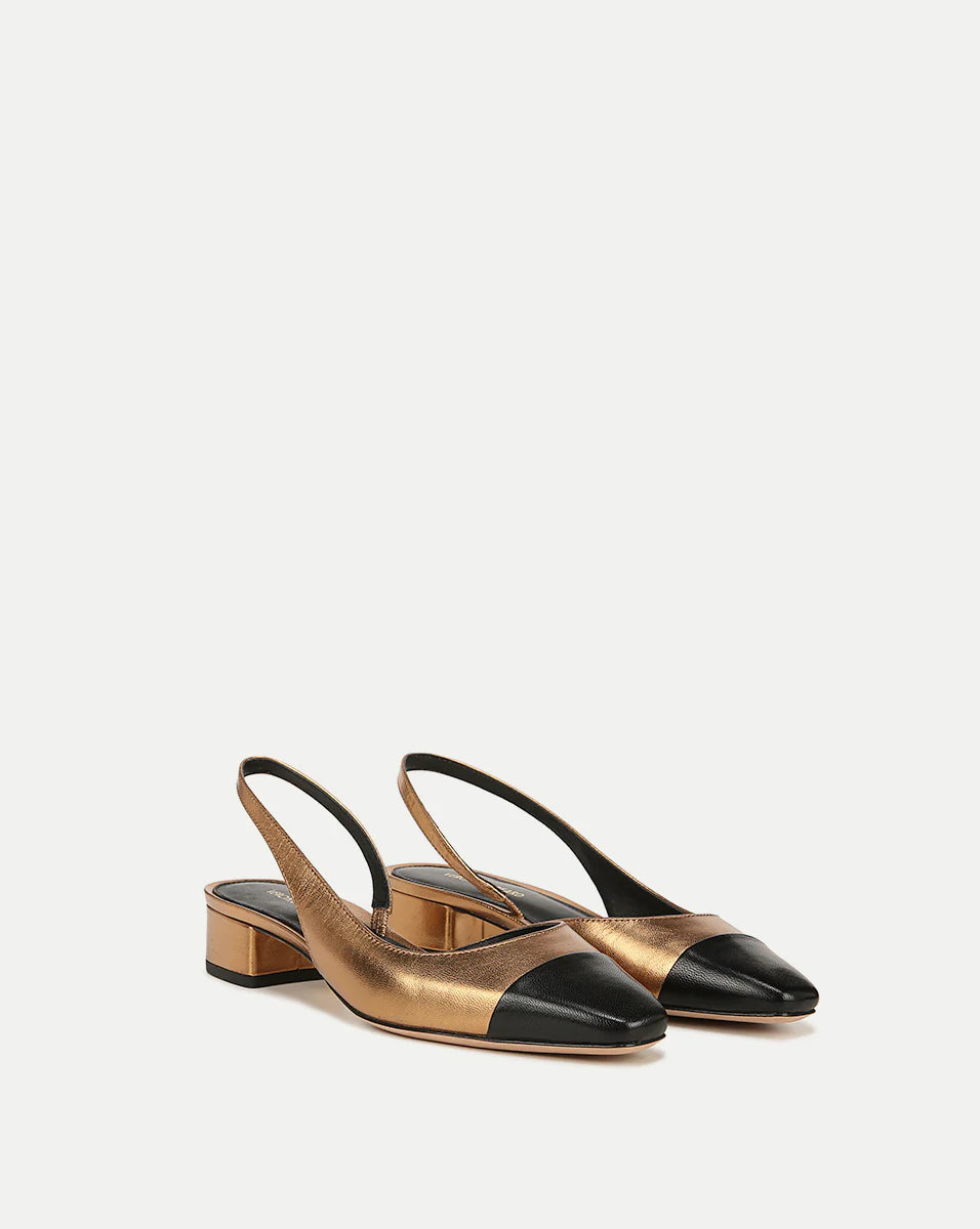 CECILE LATHER CAP TOE SLINGBACK